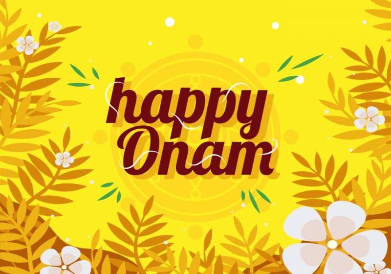 愉快的Onam传染媒介