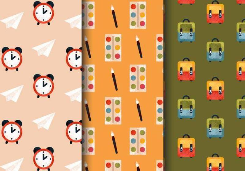  的复古学校元素模式