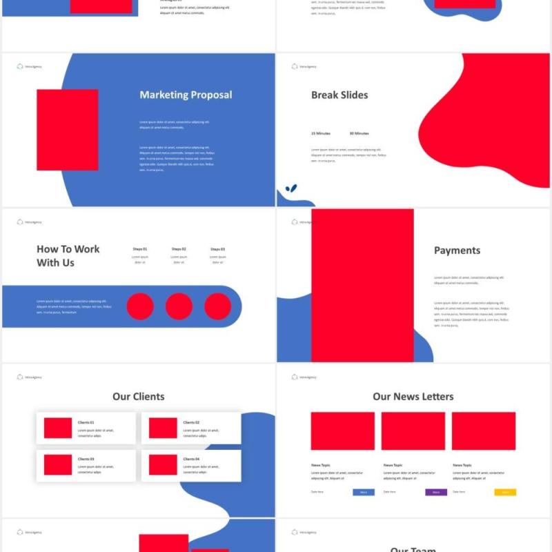市场营销公司PPT图片版式设计素材Marketing Firm Powerpoint Template