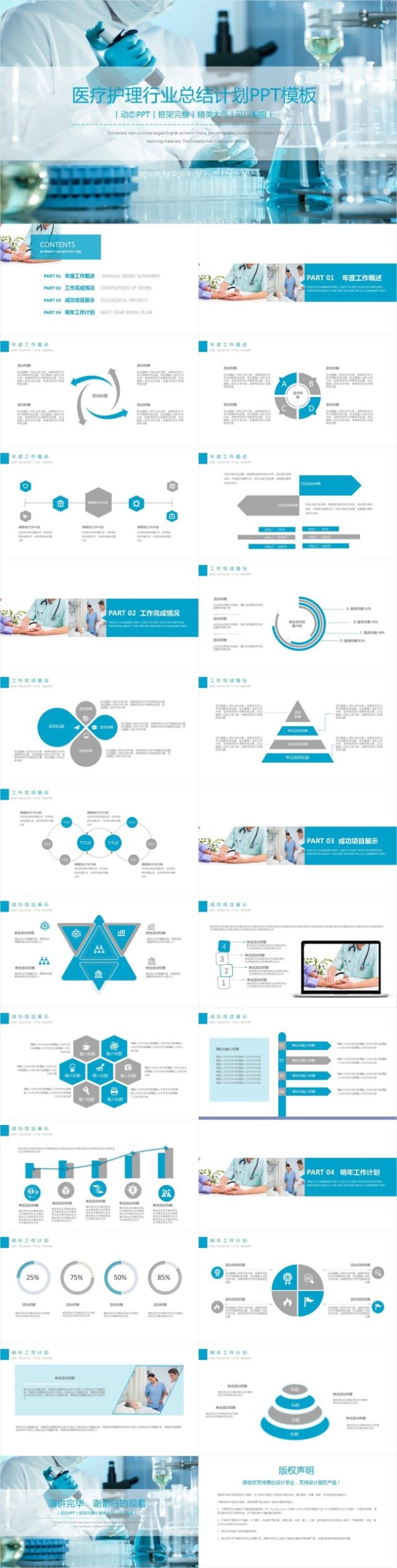 医学介绍总结汇报医疗交流规划PPT模板 医学介绍总结汇报医疗交流规划PPT模板
