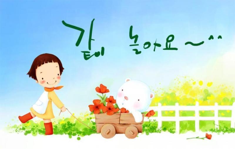 韩国儿童插画psd素材-34