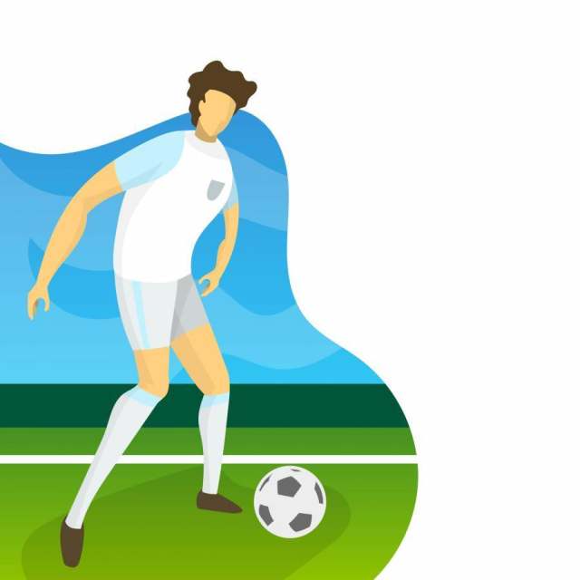世界杯2018年的现代简约英格兰足球运动员准备拍摄渐变背景矢量图 世界杯2018年的现代简约英格兰足球运动员准备拍摄渐变背景矢量图