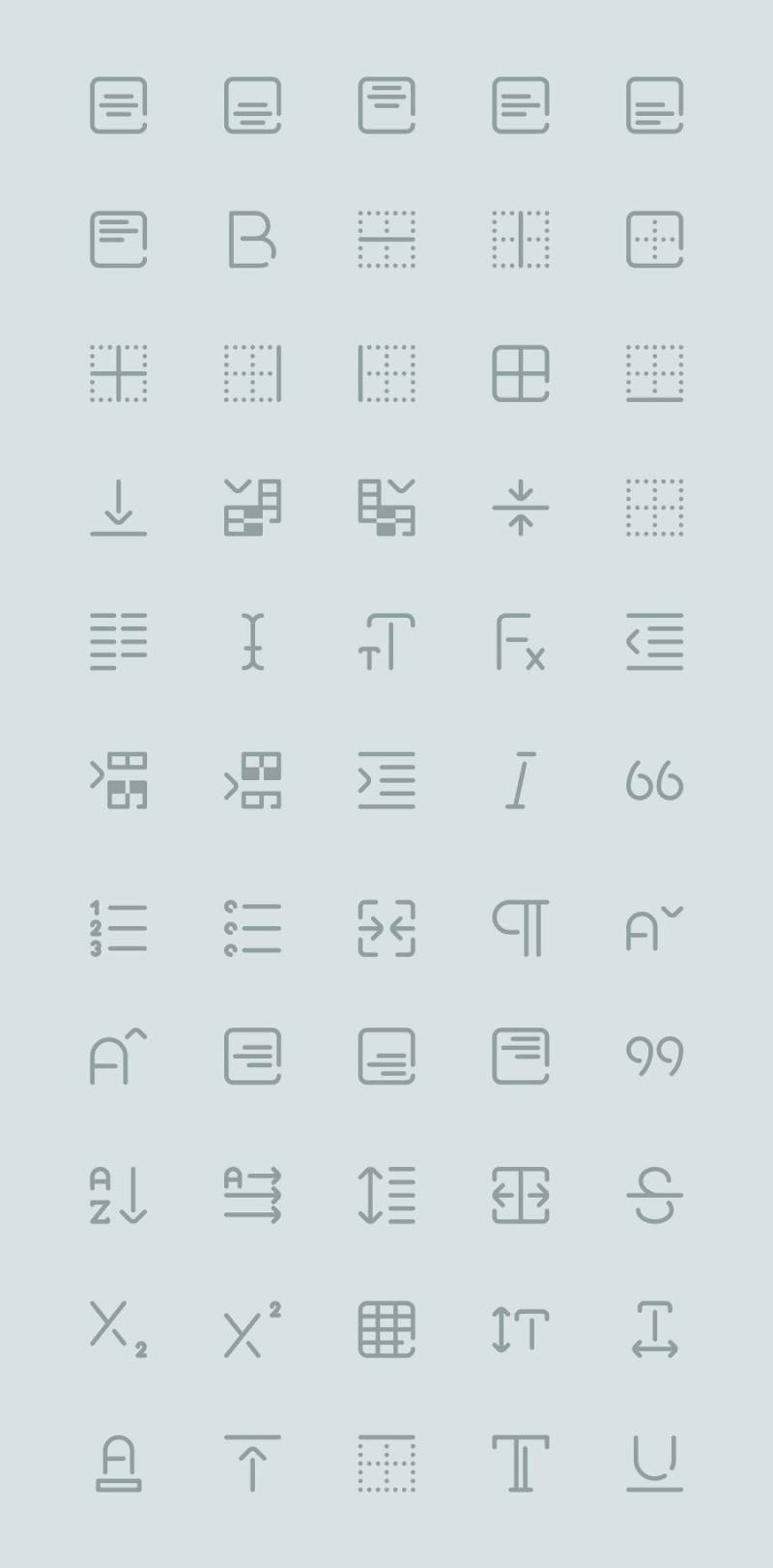 55 枚文本编辑器图标