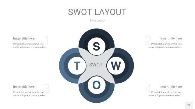 莫兰迪蓝色SWOT图表PPT21