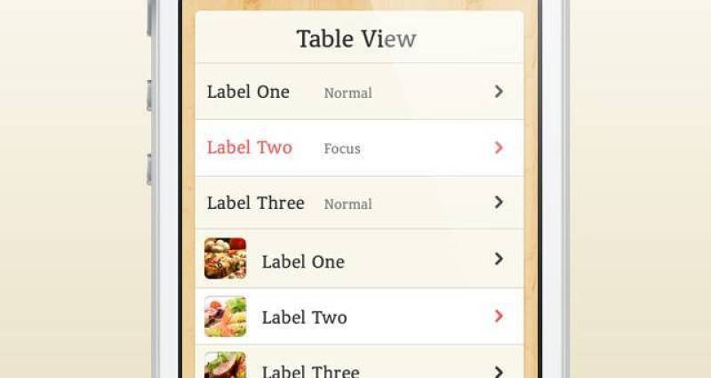 美食iPhone App UI Kit Psd