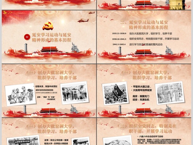 迎接十九大党校学习延安精神PPT模板 迎接十九大党校学习延安精神PPT模板