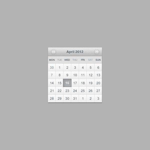 calender web design 2psd分层素材