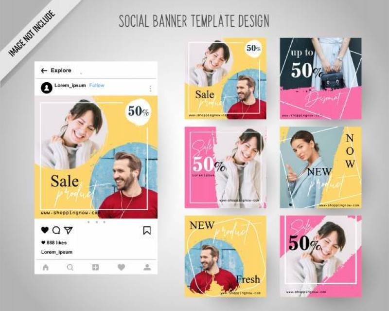 Minimal Fashion Social Media Banners for Digital Marketing