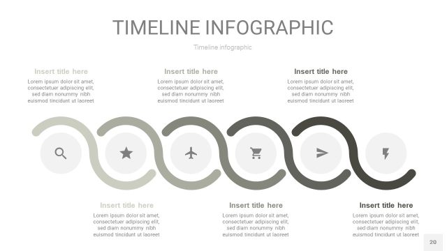 灰色时间轴PPT信息图20