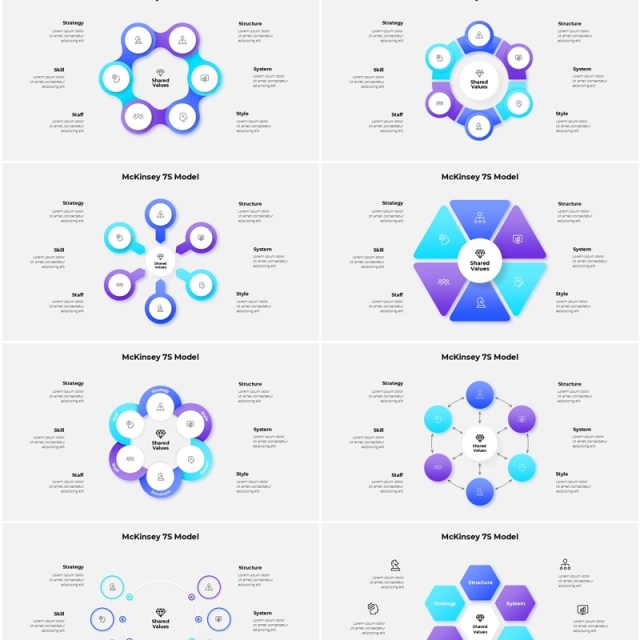 浅色麦肯锡信息图PPT模板素材McKinsey Infographic Light