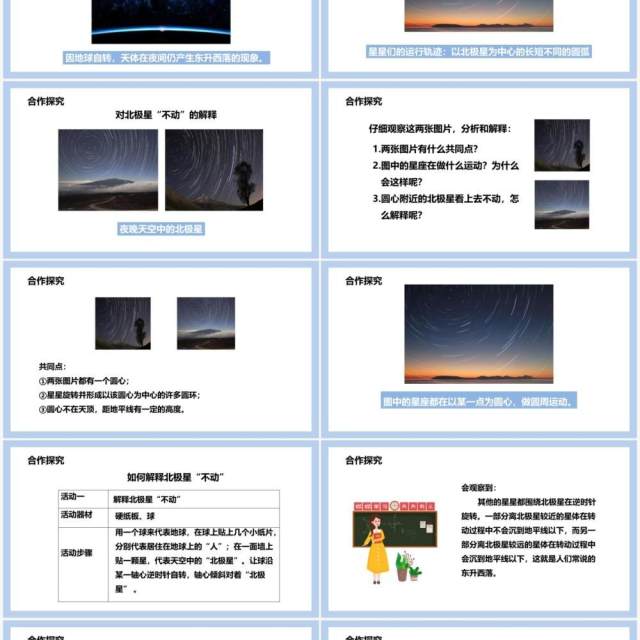 教科版五年级科学下册北极星不动的秘密课件PPT模板