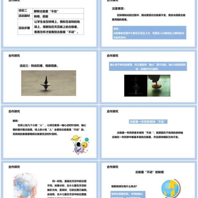 教科版五年级科学下册北极星不动的秘密课件PPT模板