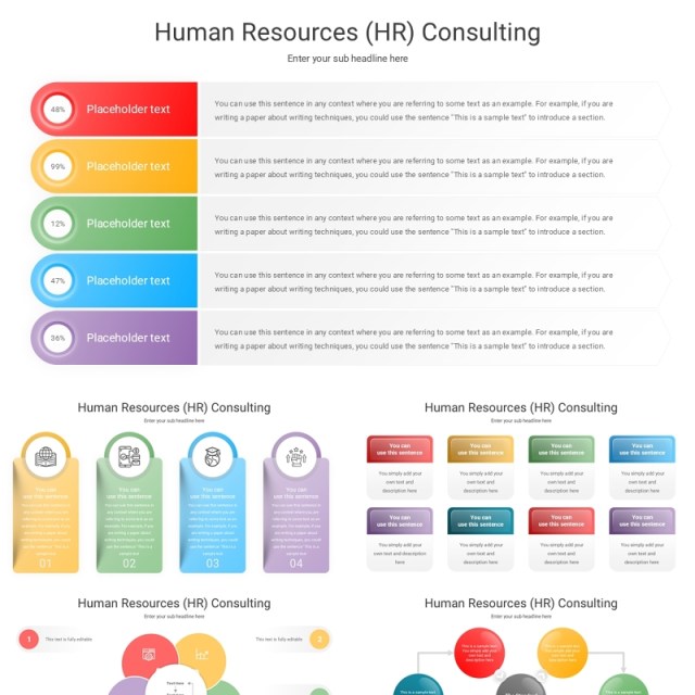 人力资源咨询信息图PPT模板Human Resources (HR) Consulting