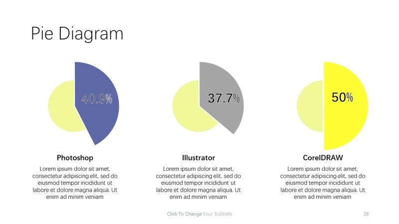 蓝黄配色递进关系PPT图表-26