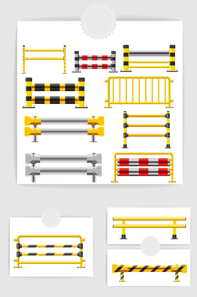矢量高清道路护栏围栏