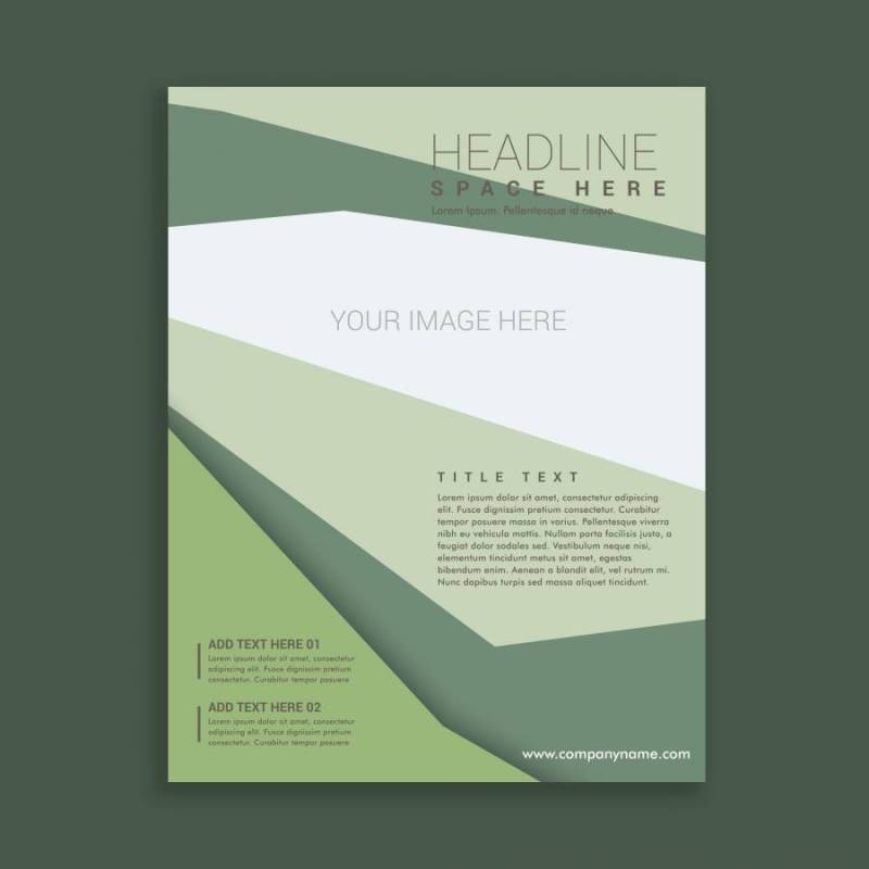 抽象的优雅商务风格宣传册传单设计