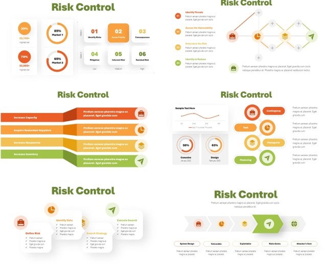 风险控制数据分析PPT信息图表素材Risk Control Infographics