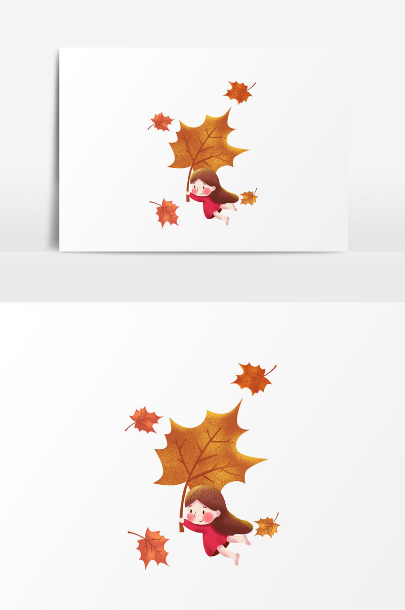 秋季节日人物简约插画