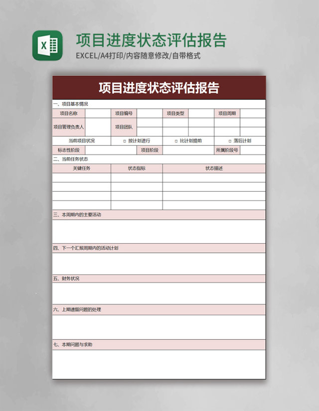 项目进度状态评估报告