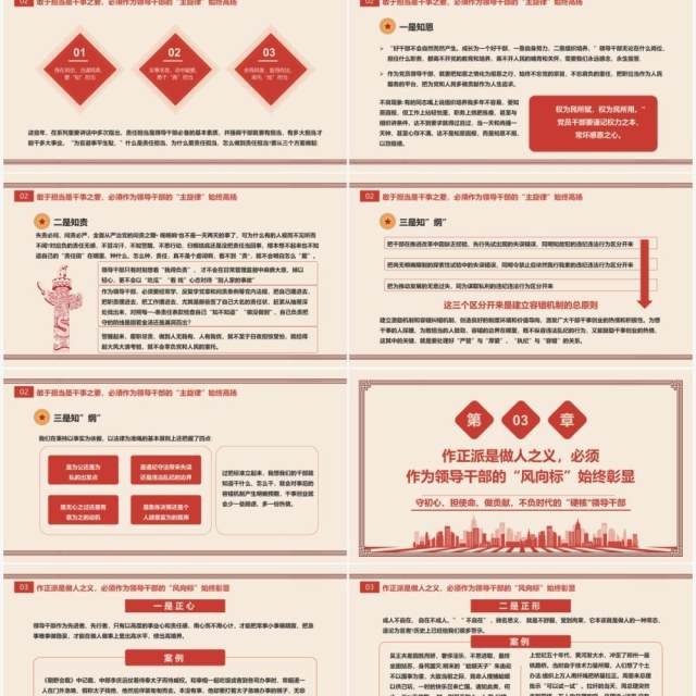 红色复古忠诚担当正派廉洁党课PPT模板