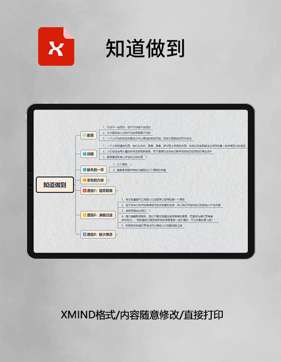 思维导图简洁知道做到XMind模板