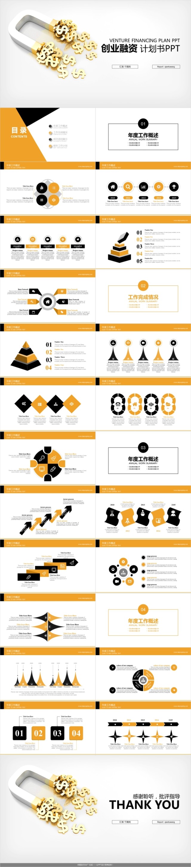 金融 保险 理财 创业融资 计划书PPT