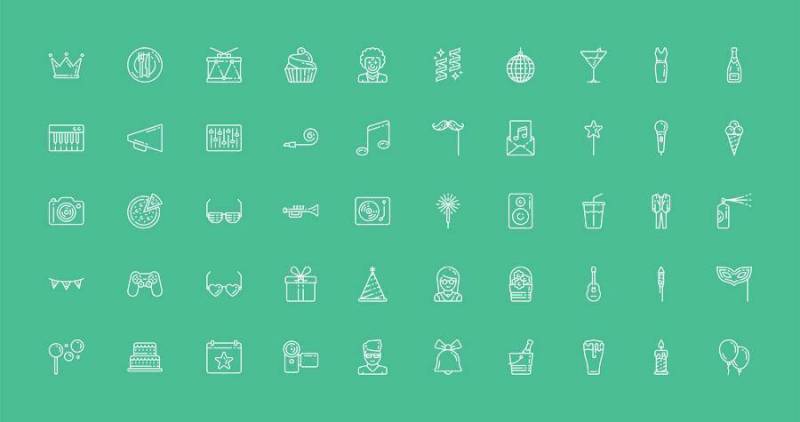 50 枚派对元素图标