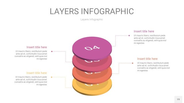 粉黄色3D分层PPT信息图19