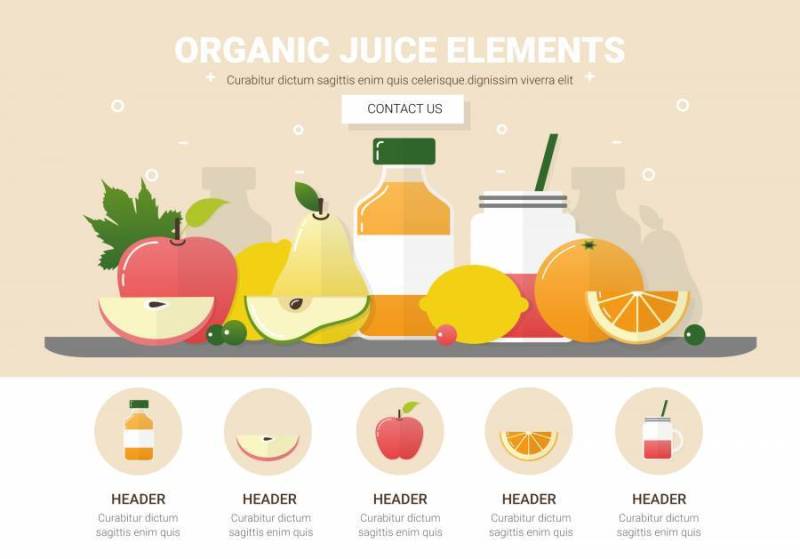 什锦水果矢量背景