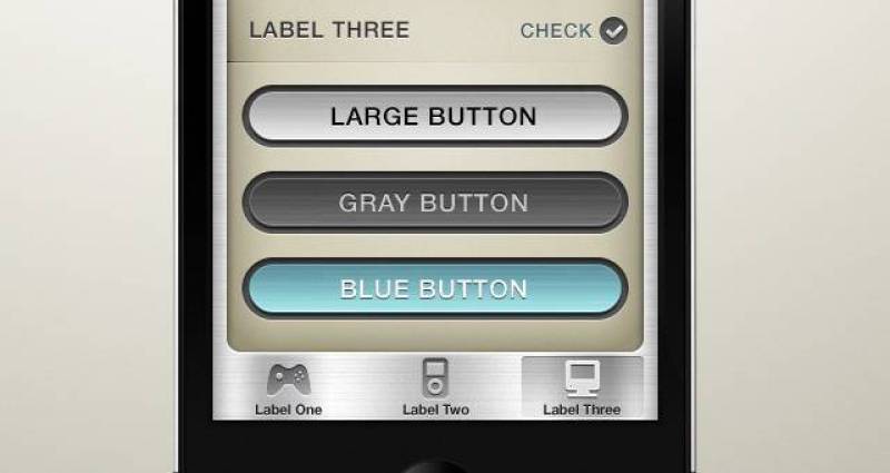 Chrome iPhone App UI Kit Psd