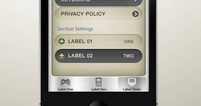 Chrome iPhone App UI Kit Psd