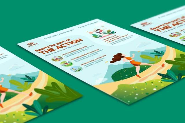 体育活动DM宣传EPS矢量插画设计模板Sport Activities Flyer Illustration Template 体育活动DM宣传EPS矢量插画设计模板Sport Activities Flyer Illustration Template