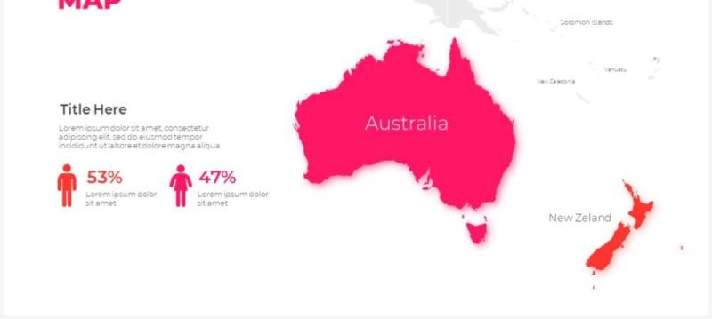 红色蓝色循环关系箭头拼图时间轴PPT信息图表素材Infographic Red Blue
