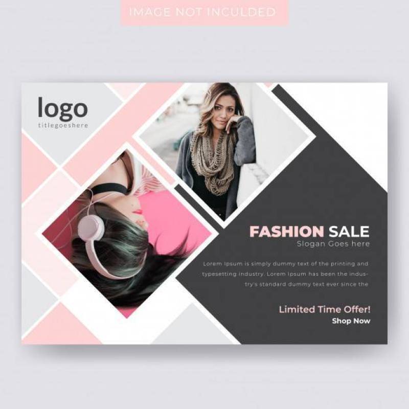 Horizontal Fashion Sale Flyer Template