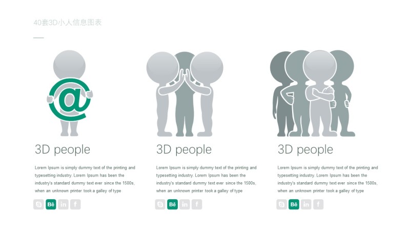 3D小人PPT信息可视化图表20