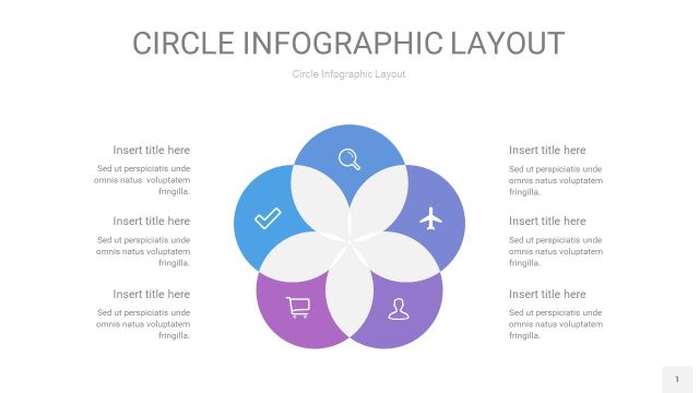 紫蓝色圆形PPT信息图1