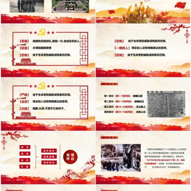 部编版六年级语文下册十六年前的回忆课件PPT模板 部编版六年级语文下册十六年前的回忆课件PPT模板