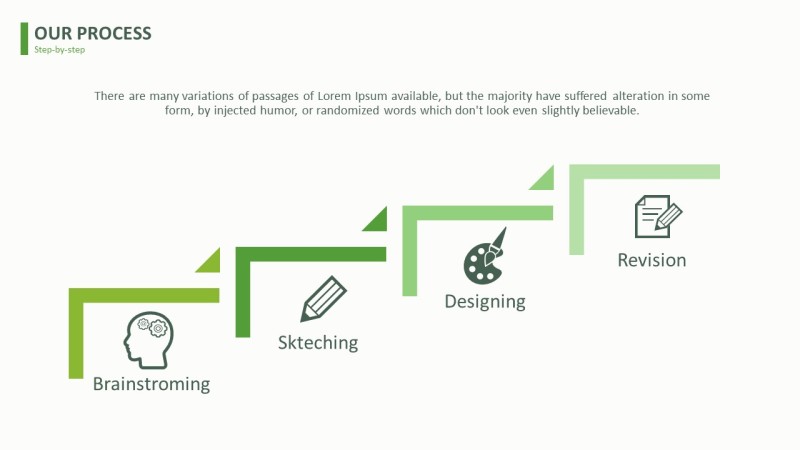 绿色简约线条PPT图表-25
