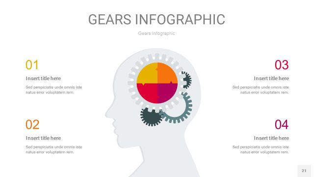 多色齿轮PPT信息图21