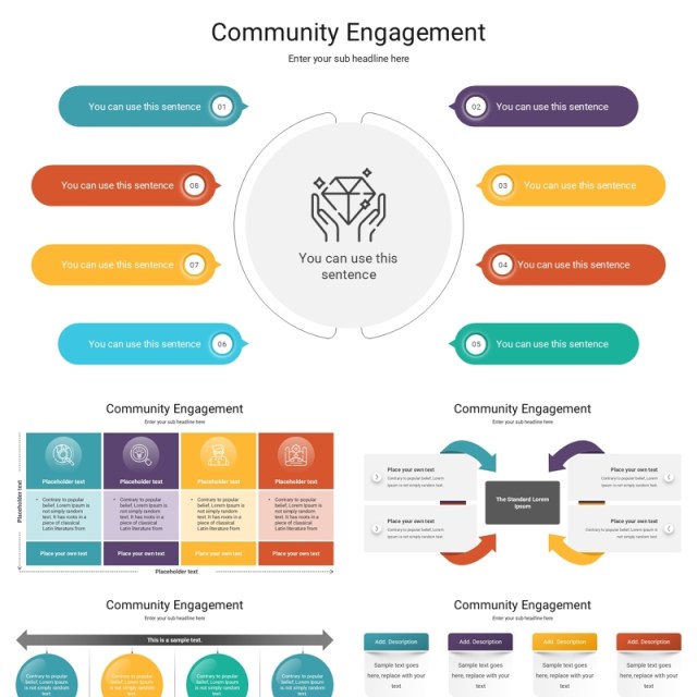 社区参与结构图信息图PPT模板素材Community Engagement 社区参与结构图信息图PPT模板素材Community Engagement
