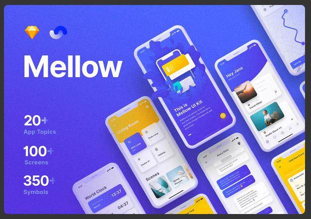 用户界面UI模板工具包附加动画Mellow iOS UI Kit