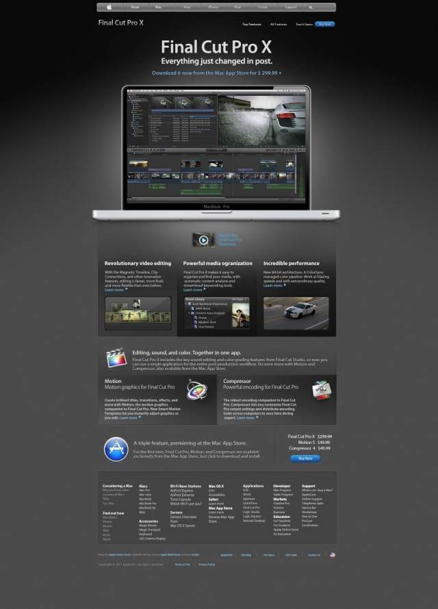 Apple网站Finalcut网页模板 Apple网站Finalcut网页模板