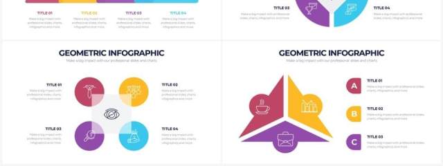 创意色彩几何图形PPT信息图素材Geometric Powerpoint Infographics