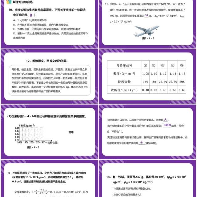 部编版八年级物理上册密度与社会生活课件PPT模版