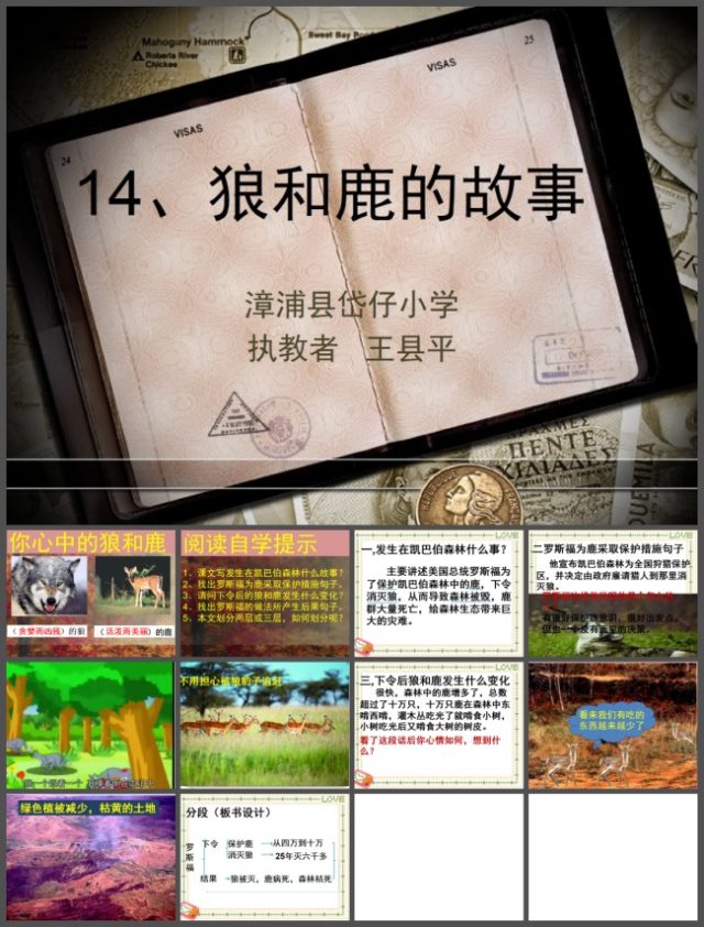 鹿和狼的故事人教版ppt课件 鹿和狼的故事人教版ppt课件
