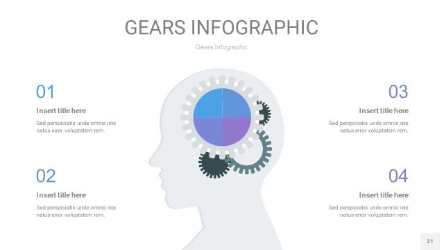 紫蓝色齿轮PPT信息图21