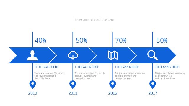 蓝色通用时间轴PPT图表-29