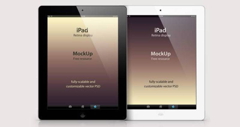 Psd iPad Retina Mockup模板