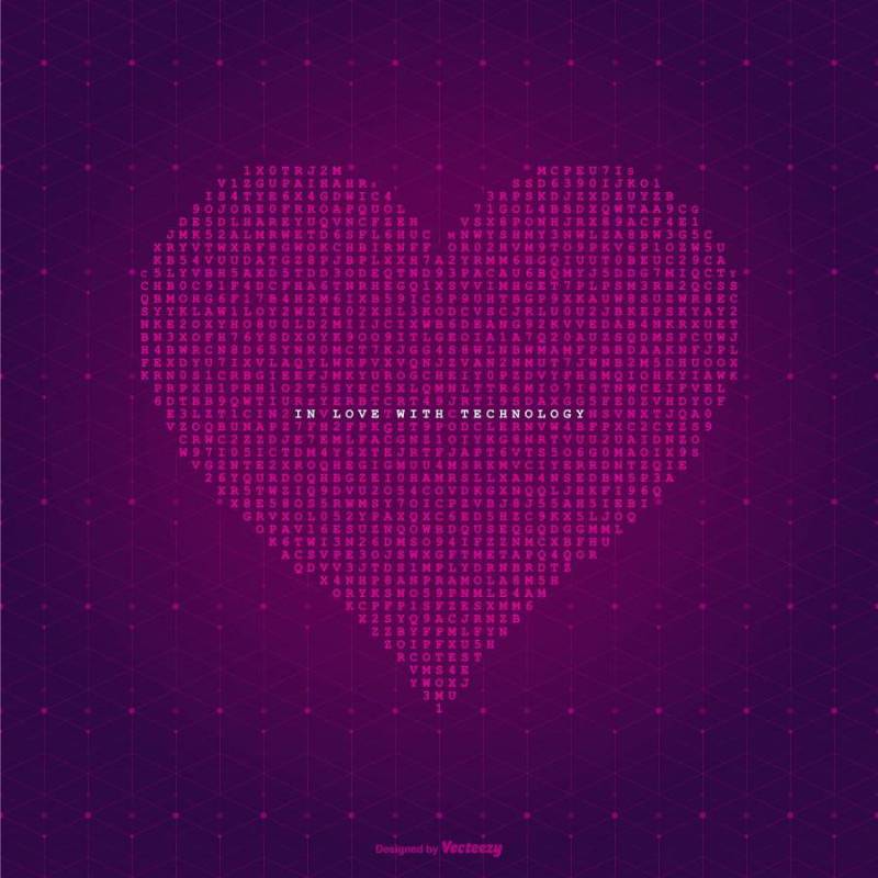 爱上技术矢量背景