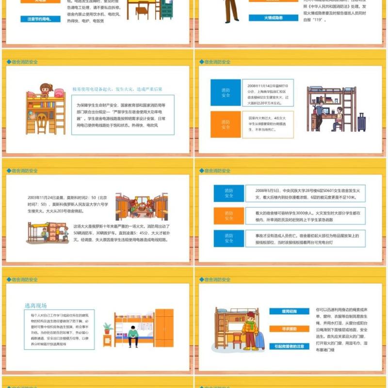 宿舍公寓安全知识讲座动态PPT模板